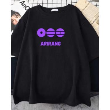 Imagem de Camiseta ARIRANG BTS World Tour 2026 Aesthetic Unissex, Preto, GG