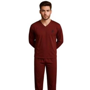 Imagem de Pijama de Inverno Blusa de Frio Masculino Manga Longa Calça Comprida Alex-Masculino
