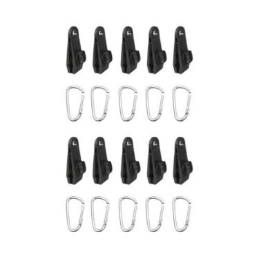 Imagem de Conjunto De 20 Clips E Mosquetões Para Tendas, Fixadores De Plástico R