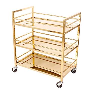 Imagem de Carrinhos de armazenamento de cozinha carrinho de serviço de aço inoxidável, carrinho de compensação de catering, carrinho de rolo de chá, restaurante de hotel servindo como carrinho de café de