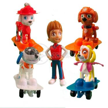 Imagem de Kit 5 Bonecos Patrulha Canina Com 4 Skat Robo Dog 17