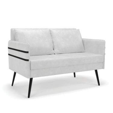 Imagem de Namoradeira 02 Lugares Mari Corano De Ferro Branco