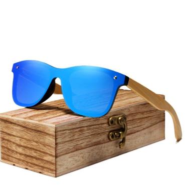 Imagem de Óculos De Sol Madeira Kingseven Proteçãos Uv400