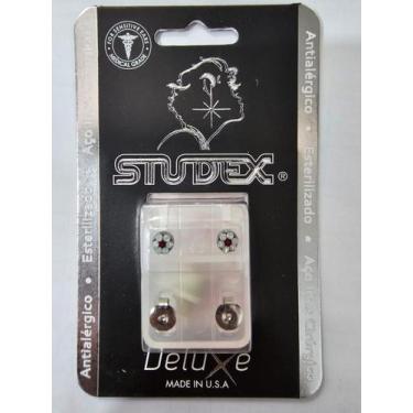 Imagem de Brinco deluxe - daisy cristal rubi prateado ld6297w - STUDEX