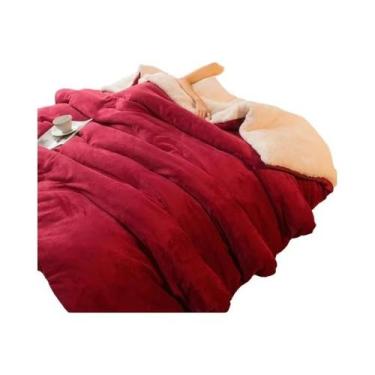 Imagem de Cobertor De Lã Dupla Face Tamanho Queen, Quente Para O Inverno, Colcha