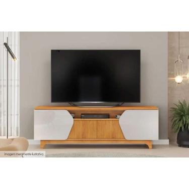 Imagem de Rack Bancada P/ Tv Até 75 Pol Helo C/ 4 Portas Bali/cedro - Dj Móveis