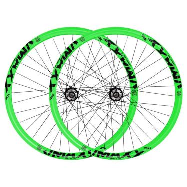 Imagem de Par Roda Aro 26 Vzan Vmaxx Neon Para Freio a Disco Cubo Rosca