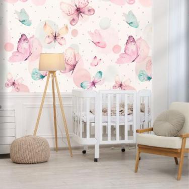 Imagem de Papel de Parede Decoração Borboletas 1 ROLO 5 METROS Adesivo Autocolan