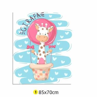 Imagem de Adesivo Parede Girafa Balão 85x70 quarto infantil - escolhidoporamor