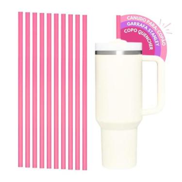 Imagem de 10 Canudo Substituição Reutilizáveis 31Cm Para Copo Térmico - Db