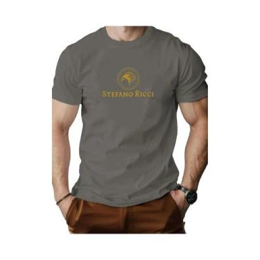 Imagem de Camiseta Masculina De Algodão Com Estampa De Cabeça De Águia, Gola Red