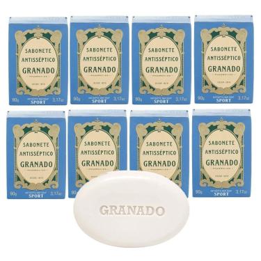 Imagem de Kit 8 Sabonete Antisséptico Granado Em Barra 90g Sport Vegetal