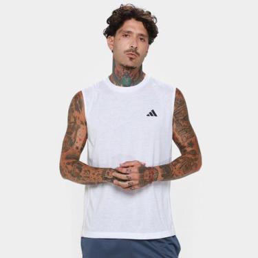 Imagem de Regata Adidas Treino Básica Masculina, Branco, M