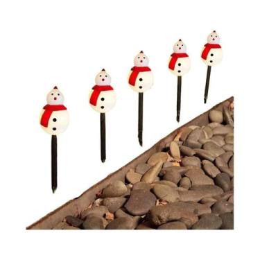 Imagem de Luzes Solares De Natal Em Forma De Chapéu De Boneco De Neve, Lâmpada D