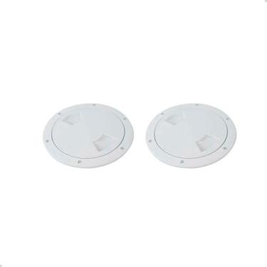 Imagem de Tampa Inspeção Náutica Branca Abs 4 Barco Attwood Kit Com 2 A127901