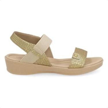 Imagem de Sandália Usaflex Feminina Couro Tira Elástico Casual UD04004-Feminino