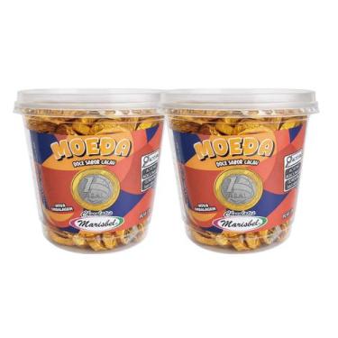 Imagem de Kit Moedas Sabor Chocolate - Marisbel 2 Potes 160g