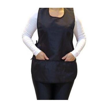 Imagem de Bata preta m oxford unissex uniforme cozinha bares - Veiga