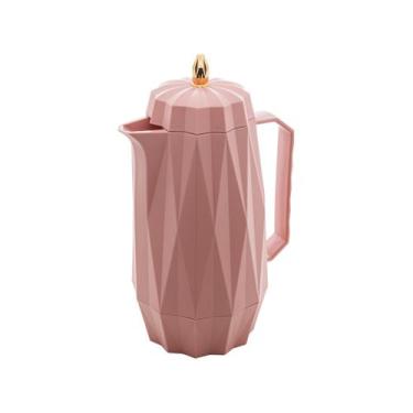 Imagem de Garrafa Termica Plastico Diamond Rosa 1l 1855 Lyor