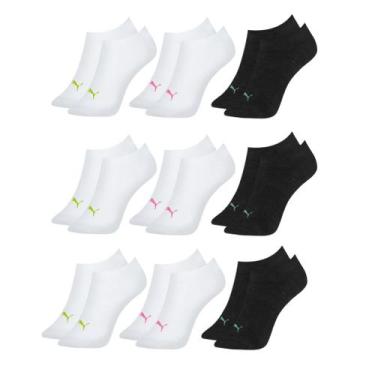 Imagem de Kit 9 Pares Meias Invisível Puma Sapatilha Adulto Original, 34/39, Ros