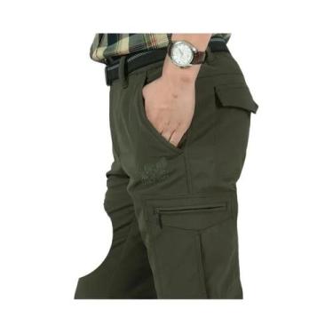 Imagem de Calças Táticas De Inverno Para Homens Em Fleece Impermeáveis, Calças D