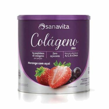 Imagem de Colágeno Skin - 300g Morango Com Açaí - Sanavita