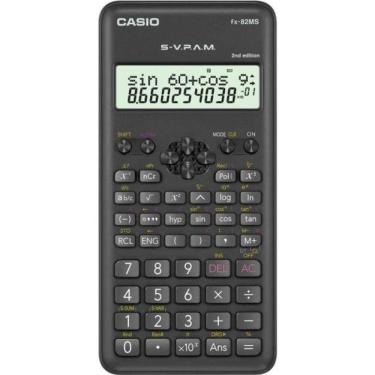 Imagem de Calculadora Científica Casio FX-82MS-2-S4-DH com 240 Funções e Visor de Duas Linhas 1 Unidade Preto