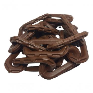 Imagem de Corrente Plástica para Isolamento e Calha de Chuva Elo g Marrom 10 Mt para Decoração e Escoamento de Águas Ferreira Mold