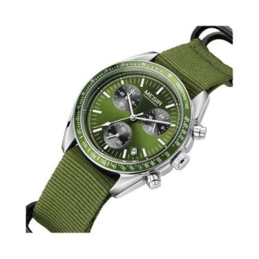 Imagem de Relógio Automático De Luxo Para Homens MEGIR Com Pulseira De Tecido Ca