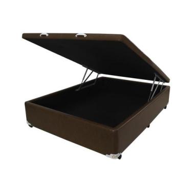 Imagem de Cama Box Baú Castor Casal Premium Caramelo 138x188x35cm - COLCHÕES CAS