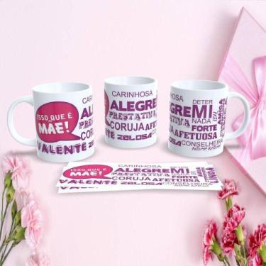 Imagem de Caneca de Porcelana 325ML Mães Estampa 94 Dia das Mães Temática Branco