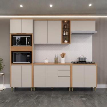 Imagem de Conjunto de Cozinha Allure Linea Brasil 5 Peças Torre Quente Armários 