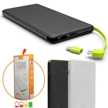 Imagem de Carregador Portátil Kaidi Power Bank 10.000mah + Adaptador, Branco