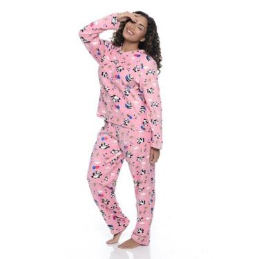 Imagem de Pijama Feminino Adulto Promoção Ultra Soft Manga Longa - Tere, Rosa cl
