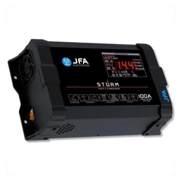 Imagem de Fonte Carregador Bateria Jfa Storm 100a Bivolt Medidor CCA Carga Intel