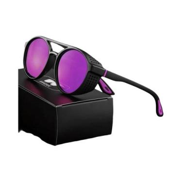 Imagem de Óculos De Sol Unissex Polarizados Redondos Estilo Steampunk Para Espor