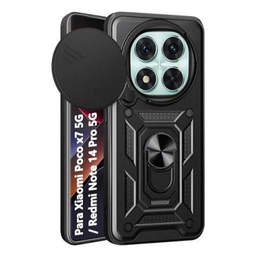 Imagem de Capa Capinha Case Para Xiaomi Redmi Note 14 Pro 5g Armadura Preto Poco