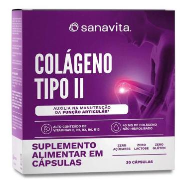 Imagem de Colágeno Tipo II Sanavita 30 Caps Mobilidade
