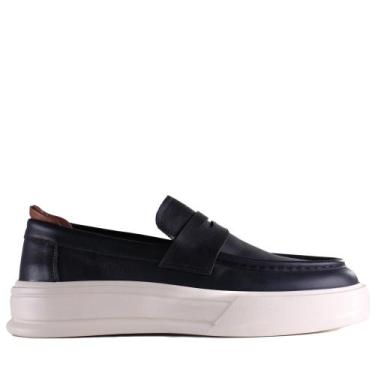 Imagem de Sapato Masculino Zariff Casual em Couro Bea006 Preto, 41