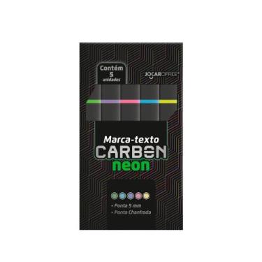 Imagem de Marca Texto Jocar Carbon Neon Estojo C/ 5 Unidade Leo & Leo - LEO&LEO