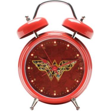 Imagem de Relogio Despertador Metal Com 10 Led Wb Ww Movie Vermelho 12.4x6.1x17c