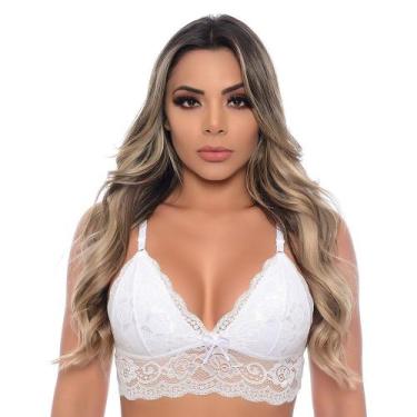 Imagem de Sutiã Top Lingerie Langeri Sem Bojo Sem Aro Com Renda 711 - Patitex, G