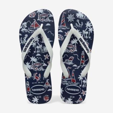 Imagem de Chinelo Havaianas Top Nautical Marinho, Marinho, Branco, 41/42