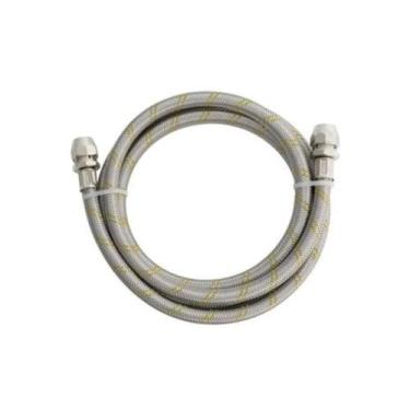Imagem de Engate Flexível Aço Inox para Gás 1/2'' com Adaptador 3/8'' - Blukit, 