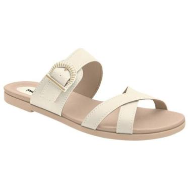 Imagem de Tamanco Piccadilly Mari Rasteira Hortência 418071, Off white, 37