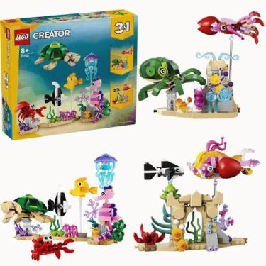 Imagem de LEGO Creator 3 em 1 Animais Marinhos 421 Peças 8+ 31158