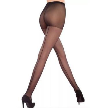 Imagem de Meia Calça Fio 15 Risca Atrás Loba Lupo , P