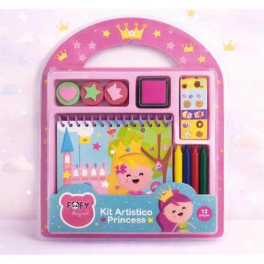 Imagem de Kit Artístico Princesa FOFY com Lápis de Cor e Acessórios Infantil