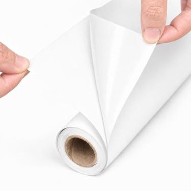 Imagem de Adesivo Branco Liso 45cm x 2m Vinil Lavável para envelopamento - Futur