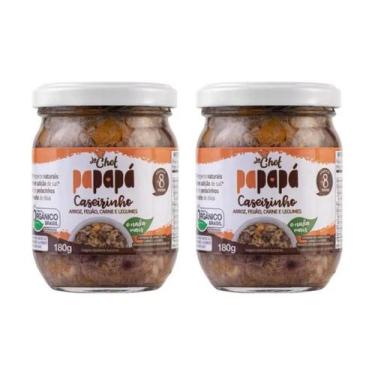 Imagem de Kit 2 Caseirinho Orgânico Papapá Arroz Feijao Carne Legumes 360g